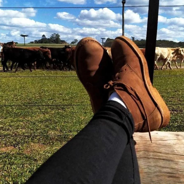 Botina Campeira Em Couro Nobuck